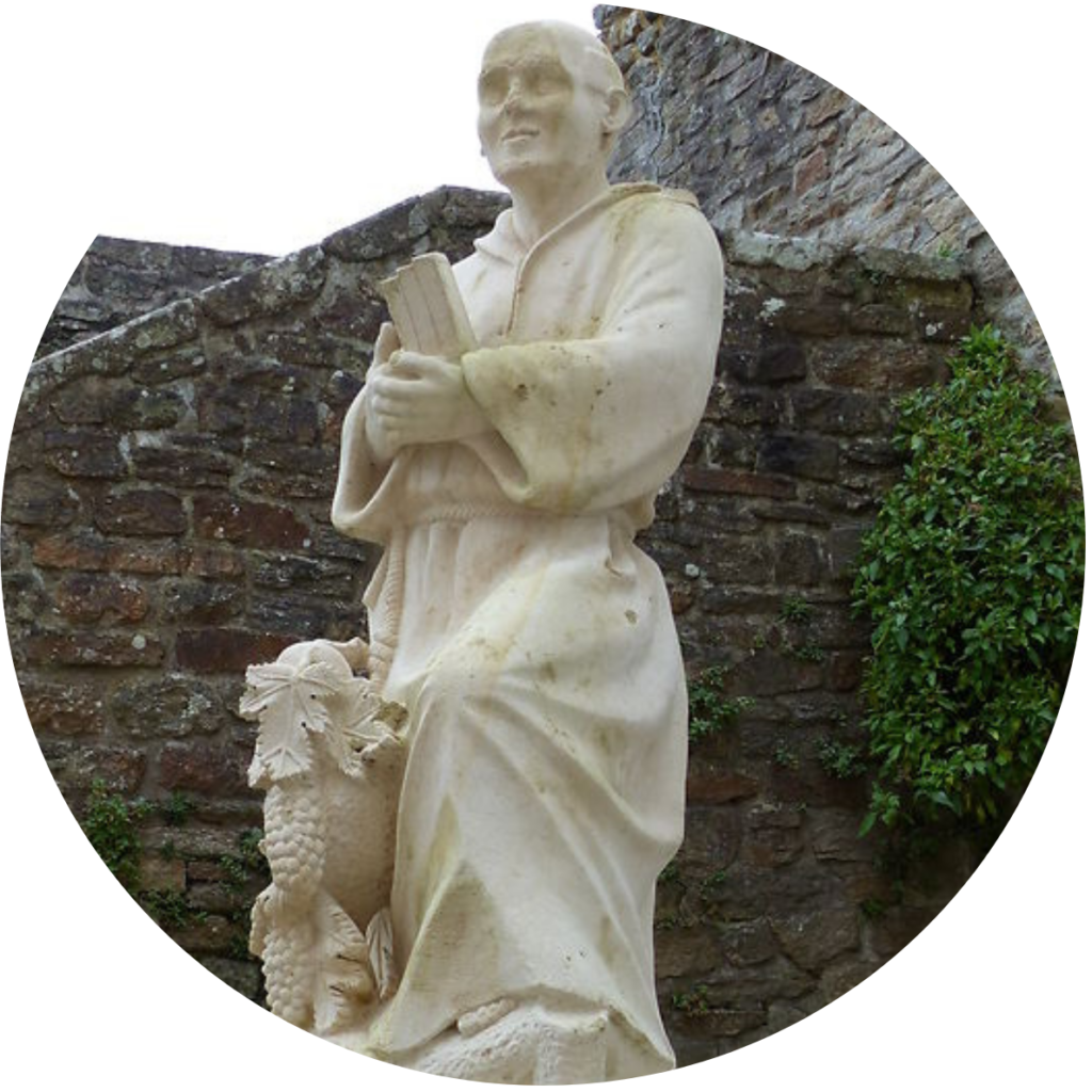 Portrait de saint Emilion, à l'origine du village et du vignoble de Saint-Emilion.