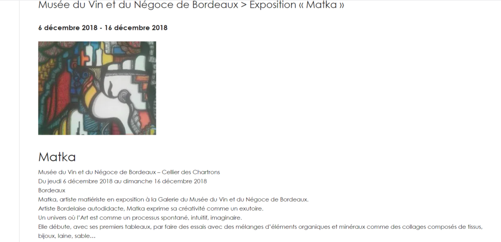 Image du site internet Bordonor, parlant du musée du vin de Bordeaux.