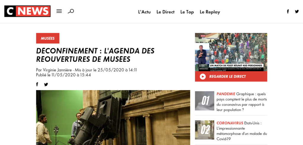 Image du site internet de Cnews, parlant du musée du vin de Bordeaux.