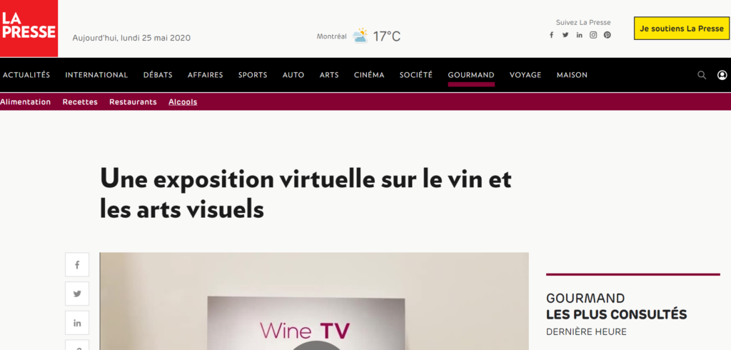 Image du site internet La presse, parlant du musée du vin de Bordeaux.